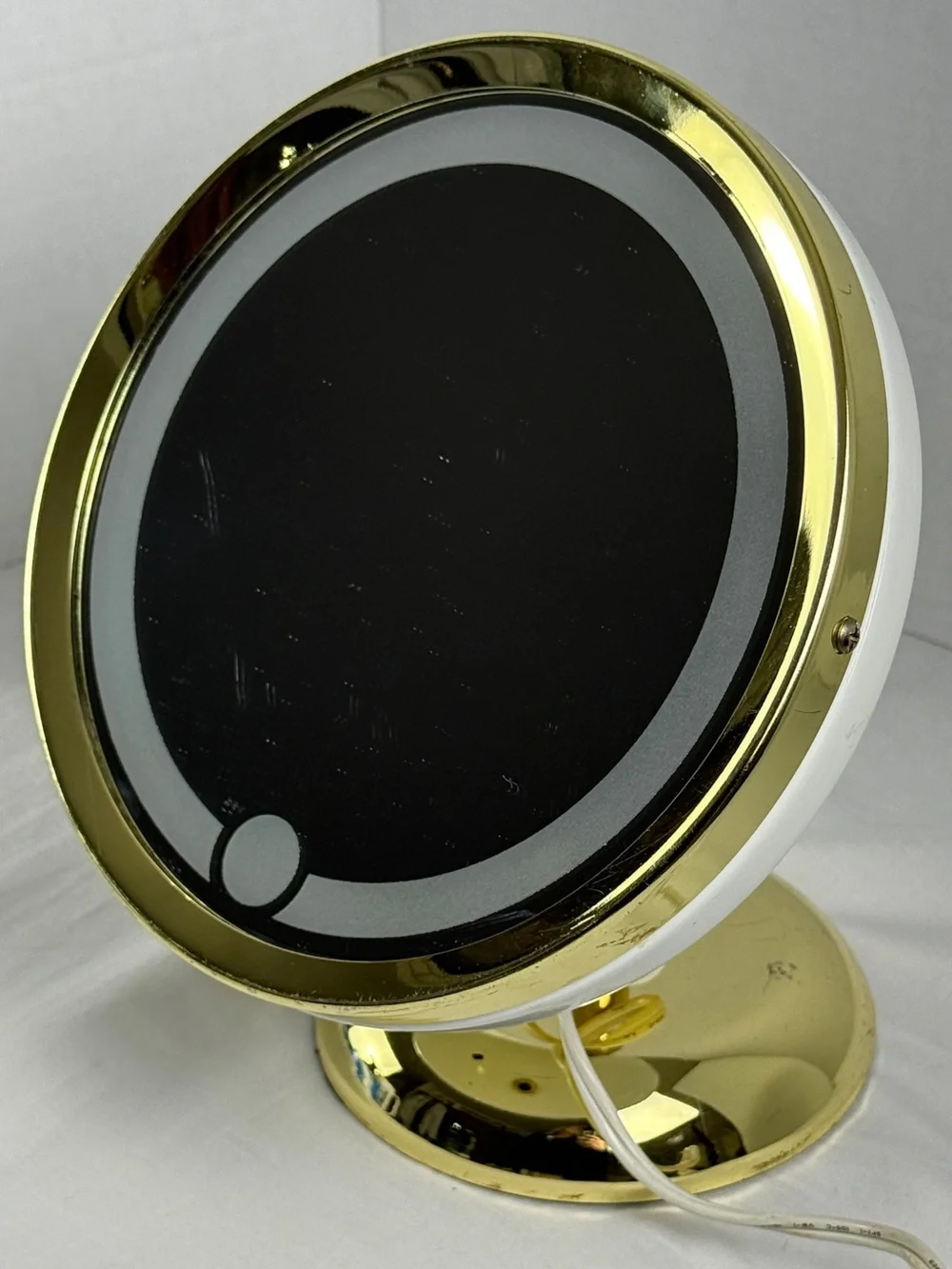Vintage 80’s Makeup Mirror Ton Jon Nova Vanity Lighted Gold Hollywood Regency